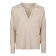 Stijlvolle Gebreide Trui Drumohr , Beige , Dames