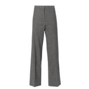 Straight-Leg Pressed Crease Trousers Fabiana Filippi , Gray , Dames