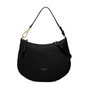 Brooke Dames Zwarte Leren Tas Gianni Chiarini , Black , Dames