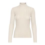 Gestreepte Zilveren Pullover Trui Soaked in Luxury , Beige , Dames