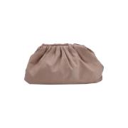 Pre-owned Leather clutches Bottega Veneta Vintage , Beige , Dames