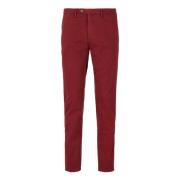 Lange effen bordeauxrode katoenen broek voor heren Gallo , Red , Heren