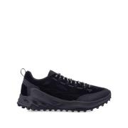 Zwarte Leren Sneakers Hoge Grip Rubber Keen , Black , Heren