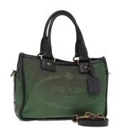 Pre-owned Nylon handbags Prada Vintage , Brown , Dames