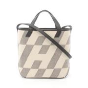 Pre-owned Canvas handbags Hermès Vintage , Beige , Dames