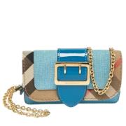 Pre-owned Canvas shoulder-bags Burberry Vintage , Blue , Dames