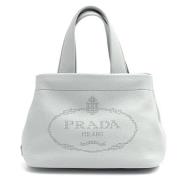 Pre-owned Leather totes Prada Vintage , Blue , Dames