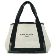 Pre-owned Canvas totes Balenciaga Vintage , White , Dames