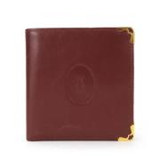 Pre-owned Leather wallets Cartier Vintage , Brown , Dames