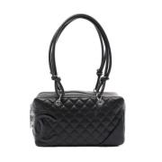 Pre-owned Leather chanel-bags Chanel Vintage , Black , Dames