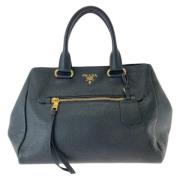 Pre-owned Leather totes Prada Vintage , Black , Dames