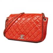 Pre-owned Leather chanel-bags Chanel Vintage , Red , Dames