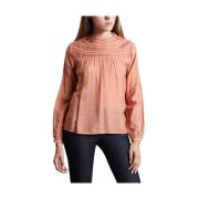 Roze Kant Blouse Sessun , Pink , Dames