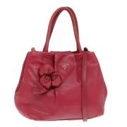 Pre-owned Leather handbags Prada Vintage , Red , Dames