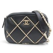 Pre-owned Leather chanel-bags Chanel Vintage , Black , Dames