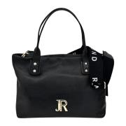 Zwarte Shopper met Logoband John Richmond , Black , Dames