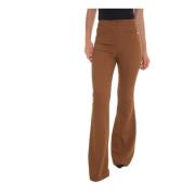 Flare Fit Broek met Hoge Taille Liu Jo , Brown , Dames