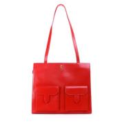 Pre-owned Leather shoulder-bags Yves Saint Laurent Vintage , Red , Dam...