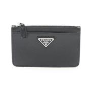 Pre-owned Leather wallets Prada Vintage , Black , Dames