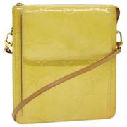 Pre-owned Leather pouches Louis Vuitton Vintage , Yellow , Dames