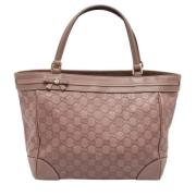 Pre-owned Leather totes Gucci Vintage , Pink , Dames