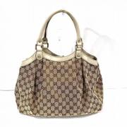 Pre-owned Canvas handbags Gucci Vintage , Beige , Dames