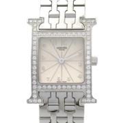 Pre-owned Metal watches Hermès Vintage , White , Dames