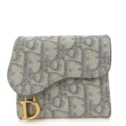 Pre-owned Canvas wallets Dior Vintage , Gray , Dames