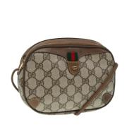 Pre-owned Canvas shoulder-bags Gucci Vintage , Beige , Dames