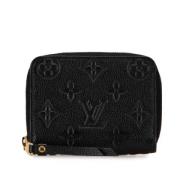 Pre-owned Leather wallets Louis Vuitton Vintage , Black , Dames