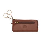 Bruin Leren Sleutelhanger The Bridge , Brown , Unisex