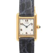 Pre-owned Metal watches Cartier Vintage , White , Dames