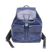 Pre-owned Leather backpacks Coach Pre-owned , Blue , Dames