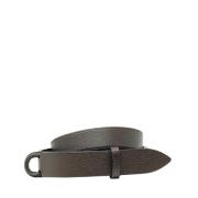 Gehamerd Donkerbruin Leren Riem Orciani , Brown , Heren