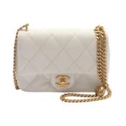 Pre-owned Canvas chanel-bags Chanel Vintage , White , Dames