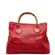 Pre-owned Leather gucci-bags Gucci Vintage , Red , Dames