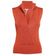 Pre-owned Fabric tops Hermès Vintage , Orange , Dames