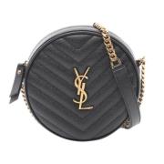 Pre-owned Leather shoulder-bags Yves Saint Laurent Vintage , Black , D...