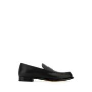 Zwarte leren Novus loafers The Row , Black , Heren