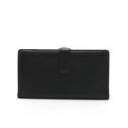 Pre-owned Leather wallets Louis Vuitton Vintage , Black , Dames