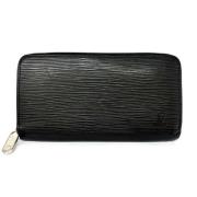 Pre-owned Leather wallets Louis Vuitton Vintage , Black , Dames