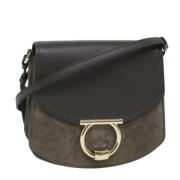 Pre-owned Suede shoulder-bags Salvatore Ferragamo Pre-owned , Gray , D...