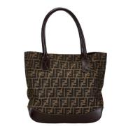 Pre-owned Canvas handbags Fendi Vintage , Brown , Dames