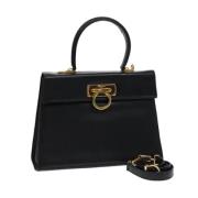 Pre-owned Leather handbags Salvatore Ferragamo Pre-owned , Black , Dam...