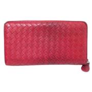 Pre-owned Leather wallets Bottega Veneta Vintage , Red , Dames