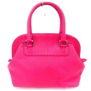 Pre-owned Leather handbags Fendi Vintage , Pink , Dames