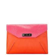 Pre-owned Leather clutches Dior Vintage , Pink , Dames