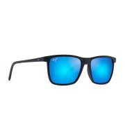 Gepolariseerde blauwe gespiegelde zonnebril One Way Maui Jim , Black ,...