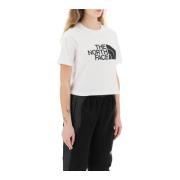 Logo Print Boxy-Fit Cropped Tee The North Face , White , Dames