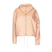 Zijden Zip-Up Hoodie Jas Jil Sander , Pink , Dames